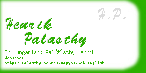henrik palasthy business card